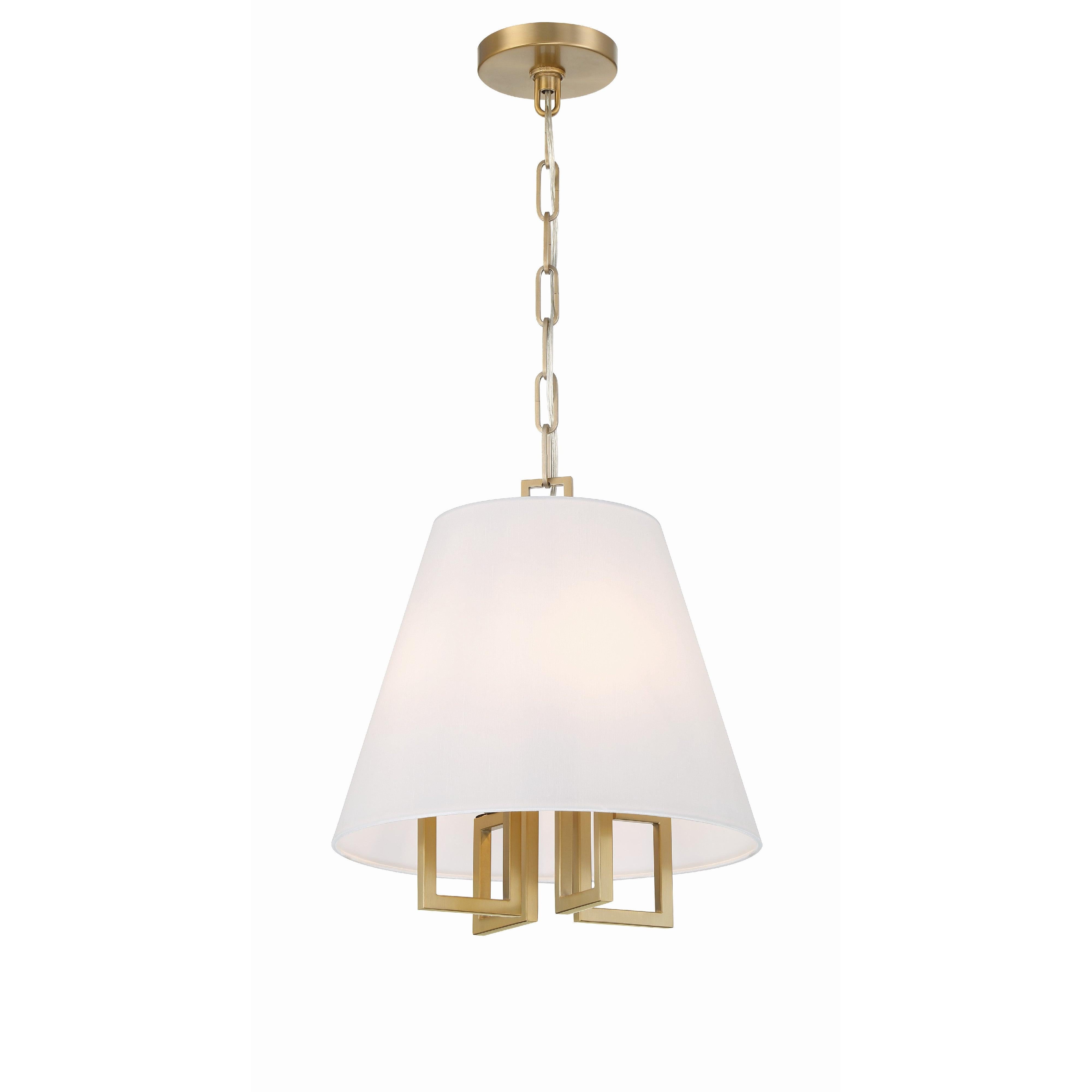 Crystorama Westwood 2254-VG – 13.5 Inch – 4 Light – Pendant Light – Vibrant Gold – Dry Rated