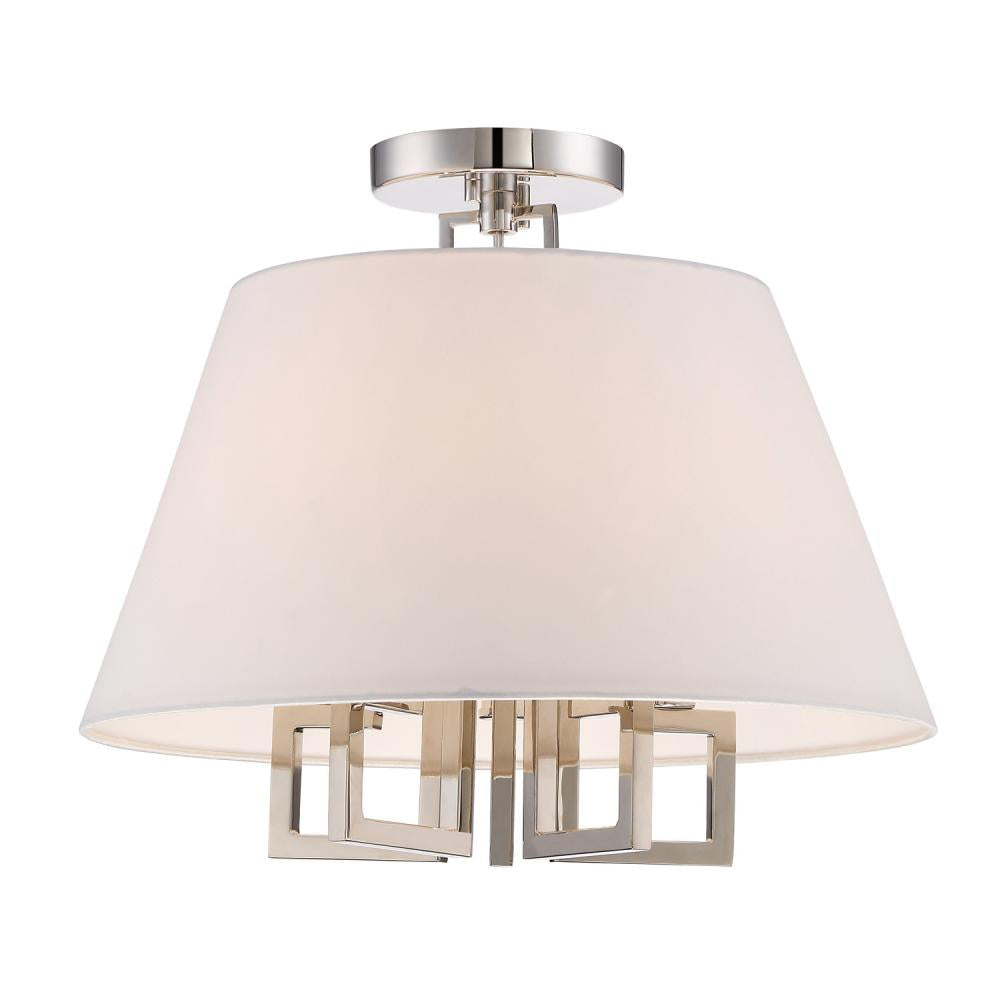 Crystorama WESTWOOD 2255-PN_CEILING Semi Flush Mt Modern - Polished Nickel