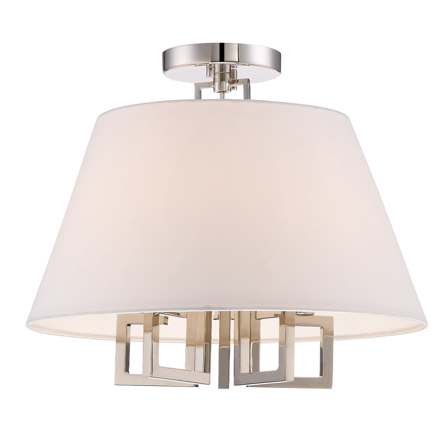 Crystorama Westwood 2255-PN_CEILING – 16 Inch – 5 Light – Semi Flush Mount Light – Polished Nickel – Dry Rated