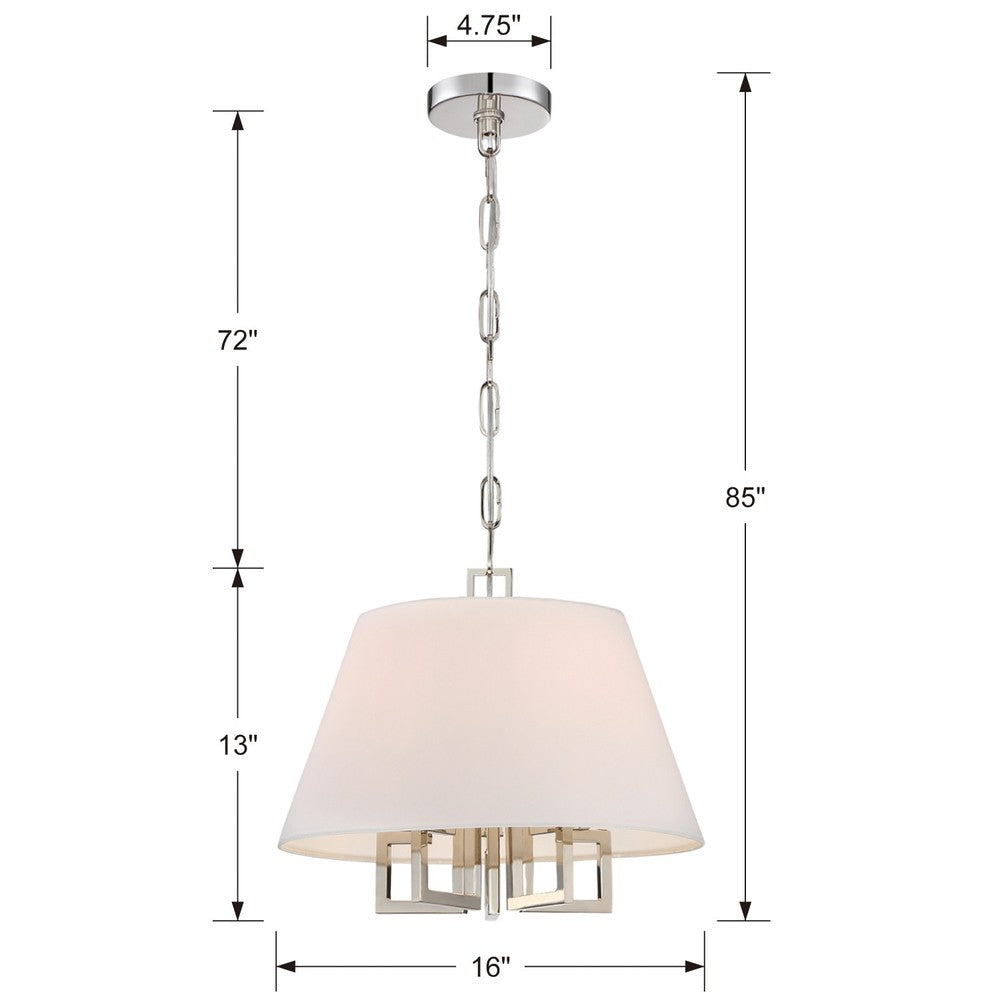 Crystorama WESTWOOD 2255-PN Mini Chandelier Modern - Polished Nickel