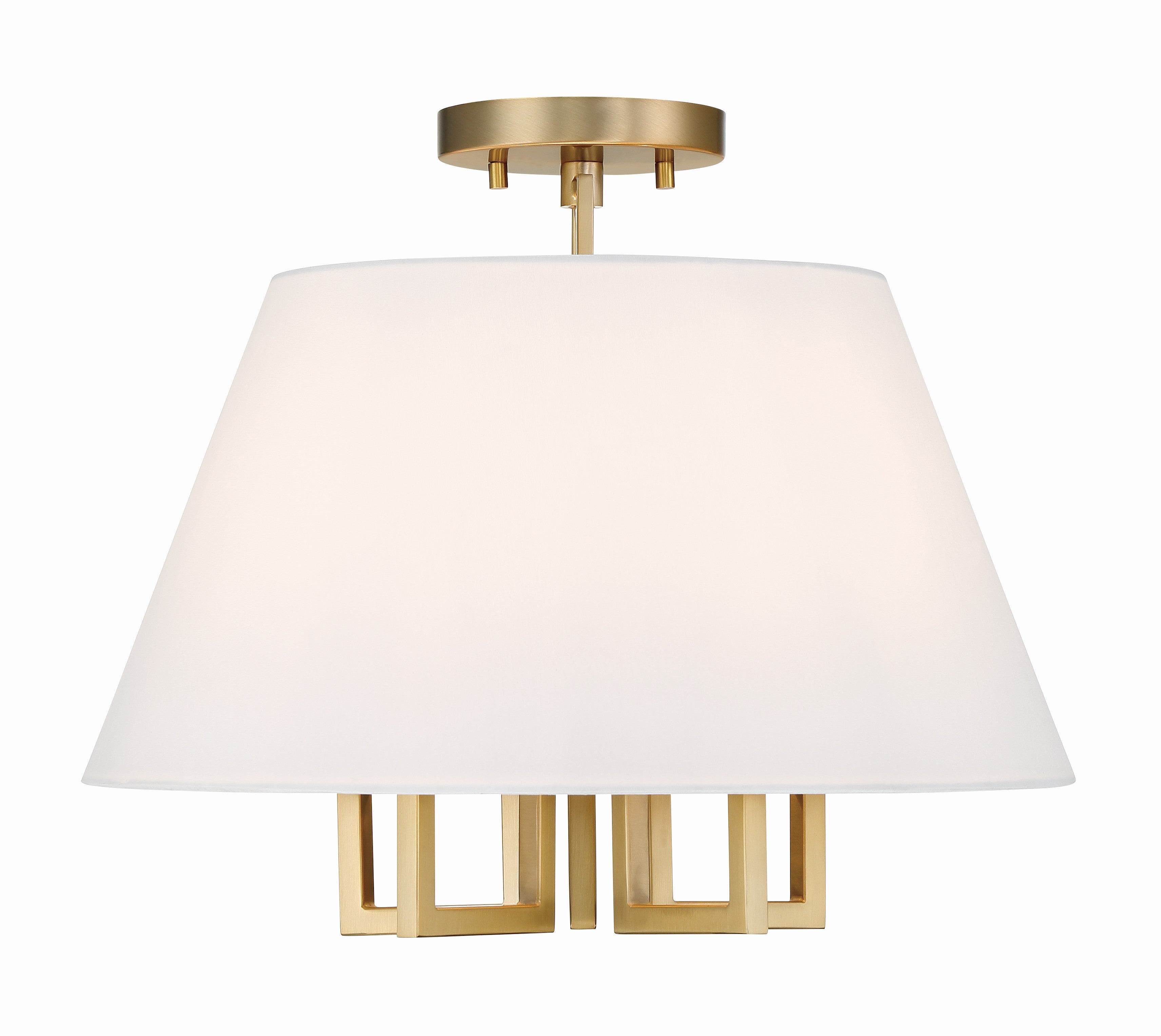 Crystorama Westwood 2255-VG_CEILING – 16 Inch – 5 Light – Semi Flush Mount Light – Vibrant Gold – Dry Rated