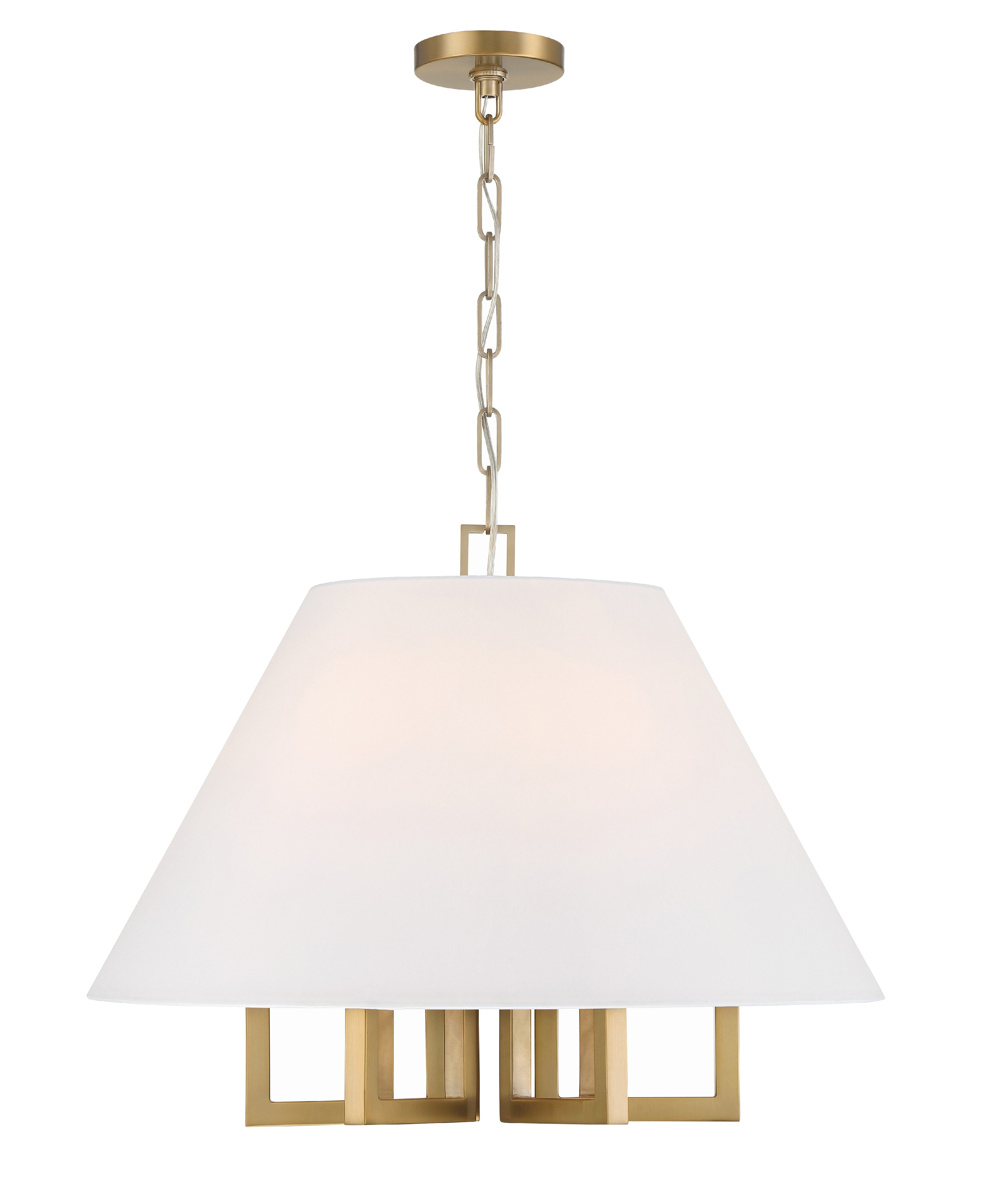 Crystorama Westwood 2256-VG – 24 Inch – 6 Light – Chandelier – Vibrant Gold – Dry Rated