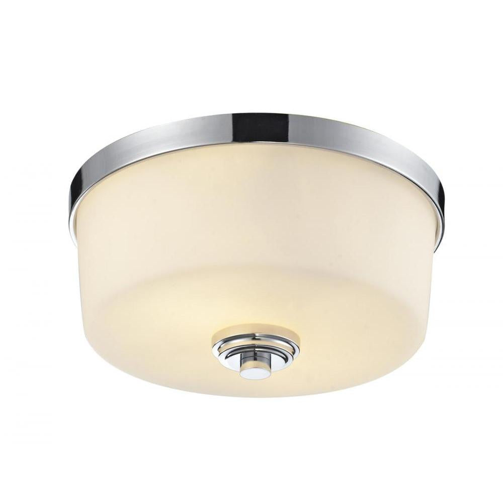2 Light Flush Mount Light-Matte Opal