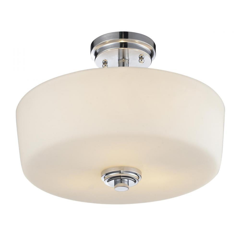 3 Light Semi Flush Mount Light-Matte Opal