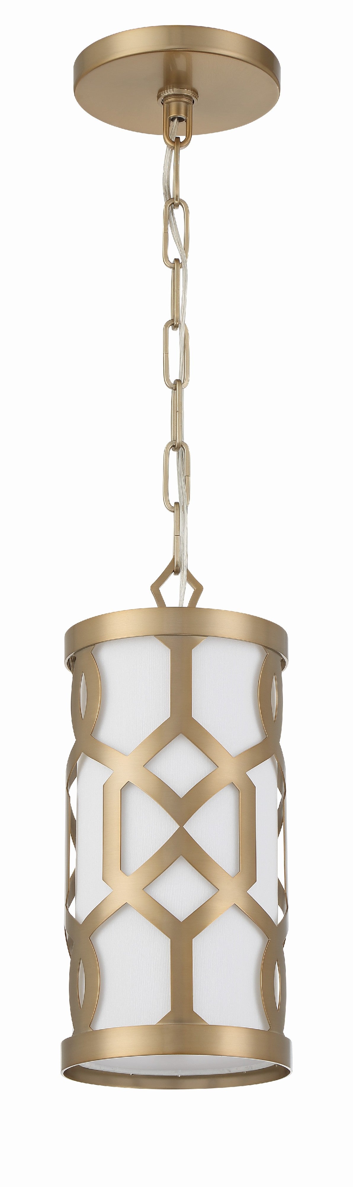Crystorama Jennings 2260-AG – 6.25 Inch – 1 Light – Pendant Light – Aged Brass – Dry Rated