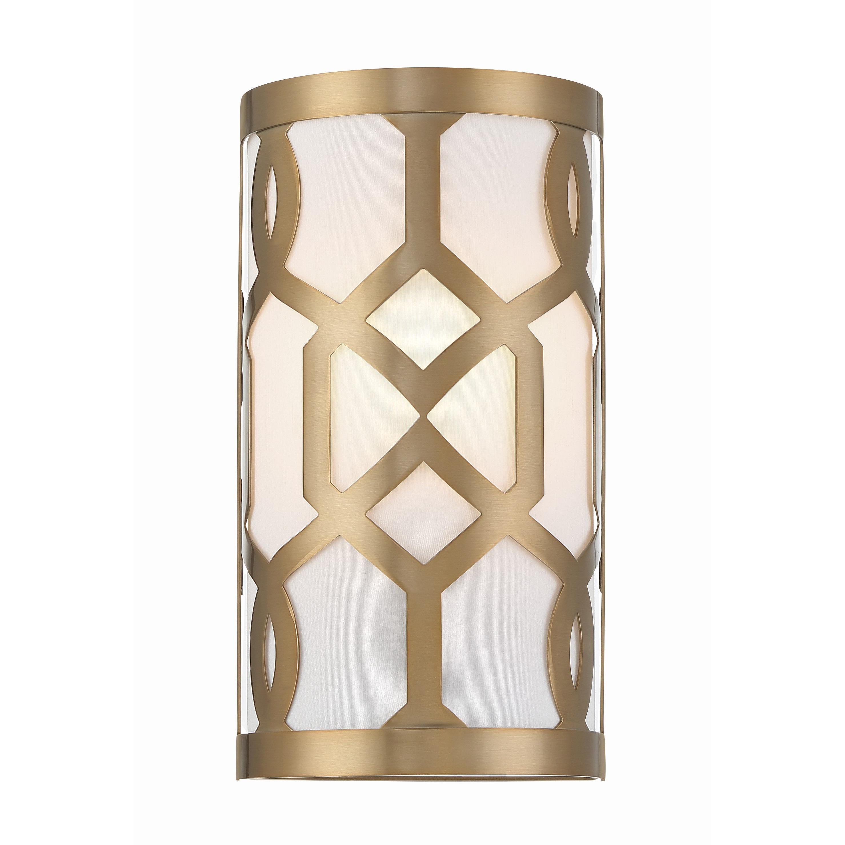 Crystorama Jennings 2262-AG – 6.5 Inch – 1 Light – Sconce – Aged Brass – Damp Rated