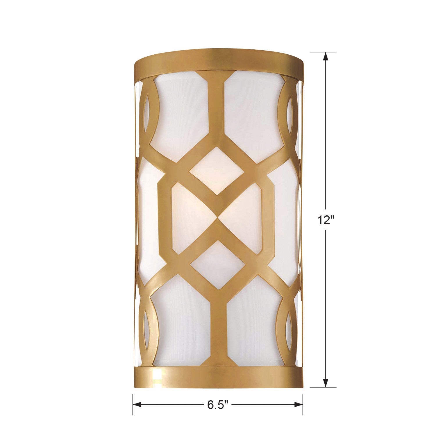 Crystorama Jennings 2262-AG – 6.5 Inch – 1 Light – Sconce – Aged Brass – Damp Rated