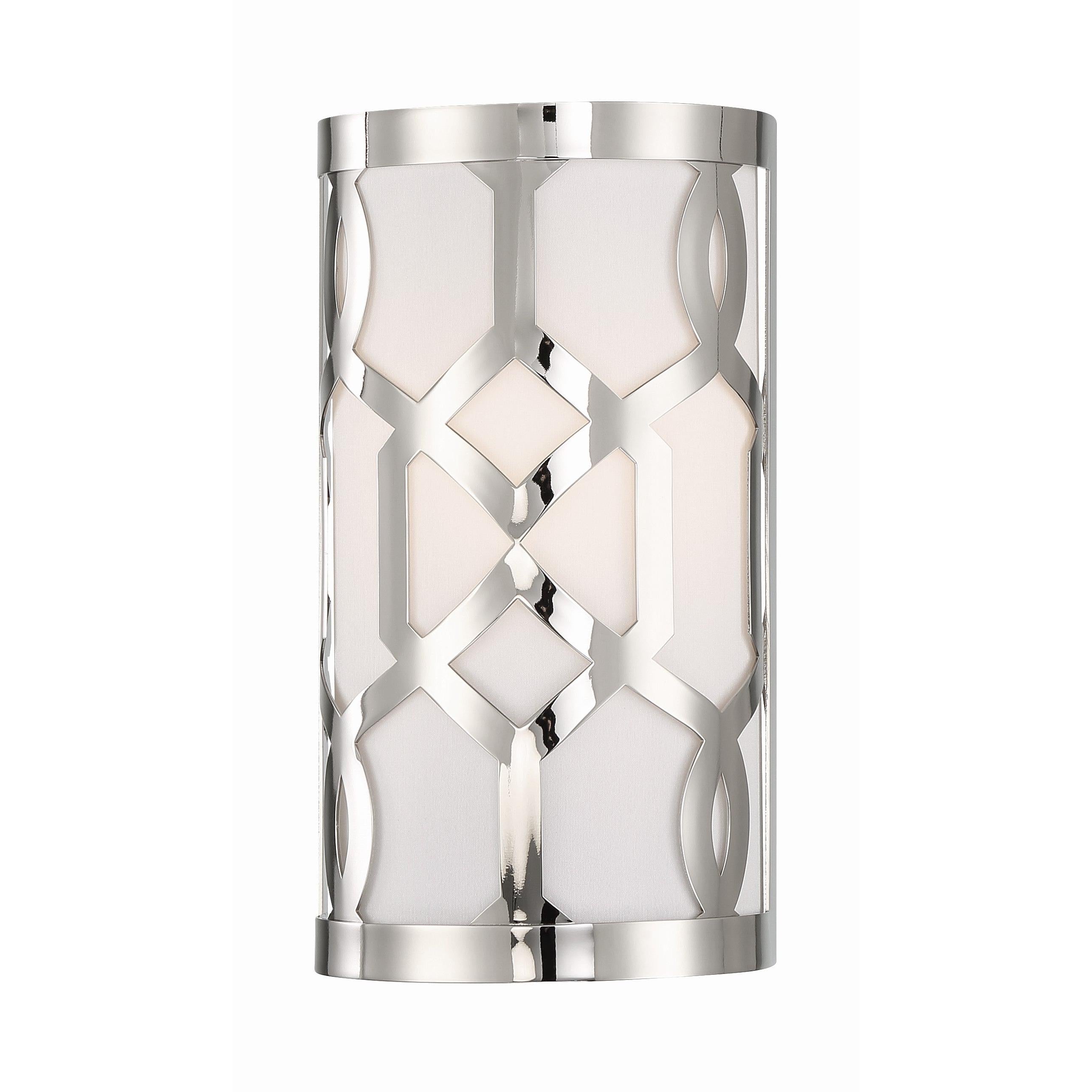 Crystorama Jennings 2262-PN – 6.5 Inch – 1 Light – Sconce – Polished Nickel – Damp Rated