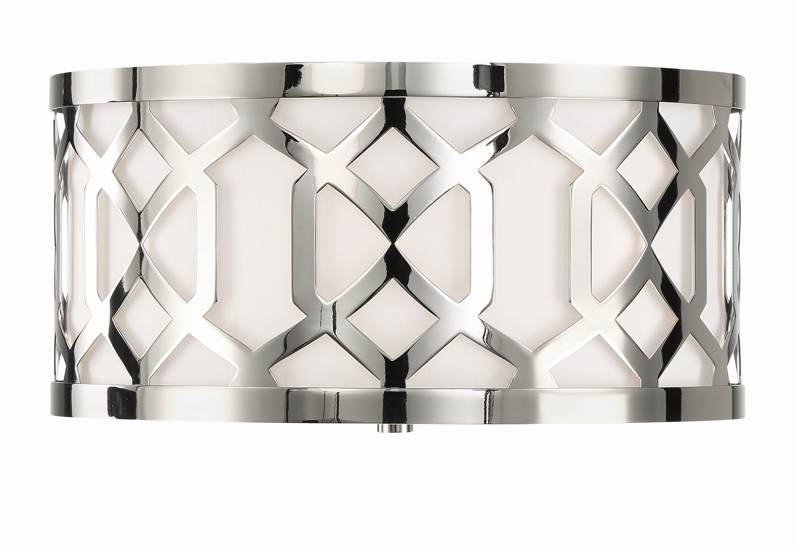 Crystorama Jennings 2263-PN – 16.25 Inch – 3 Light – Semi Flush Mount Light – Polished Nickel – Dry Rated