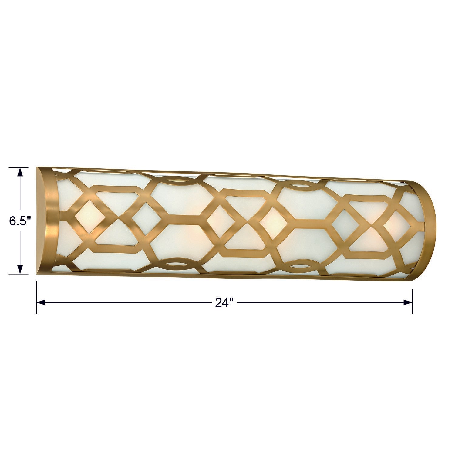 Crystorama Jennings 2264-AG-LED – 24 Inch – Bath Vanity Light – Aged Brass – Damp Rated