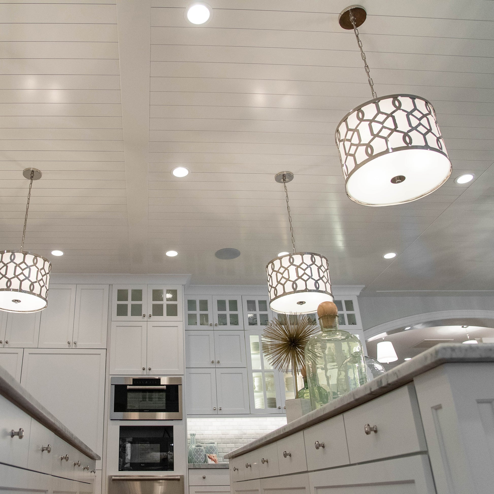 Crystorama Jennings 2265-PN – 18.25 Inch – 3 Light – Pendant Light – Polished Nickel – Dry Rated