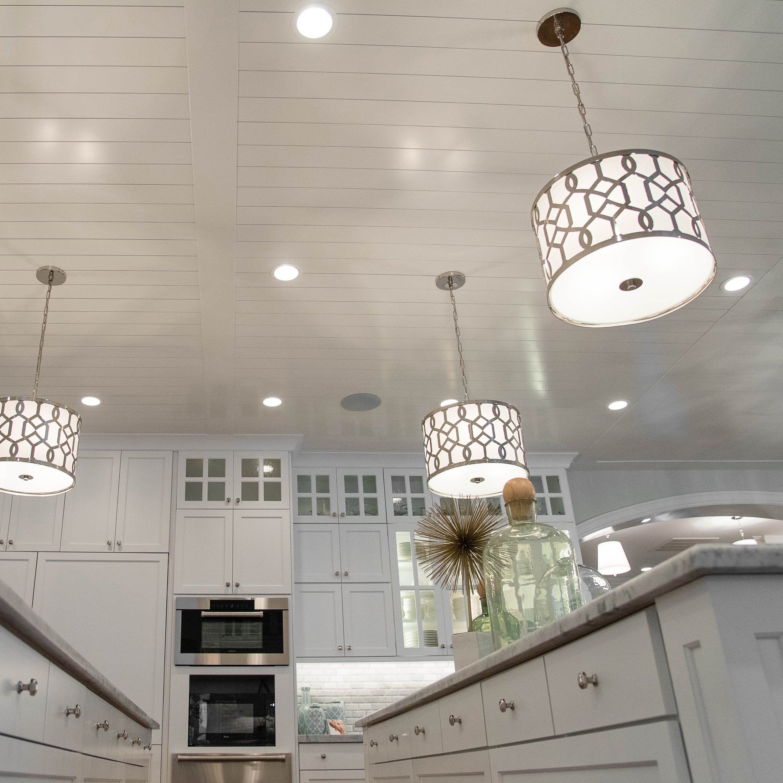 Crystorama Jennings 2265-PN – 18.25 Inch – 3 Light – Pendant Light – Polished Nickel – Dry Rated