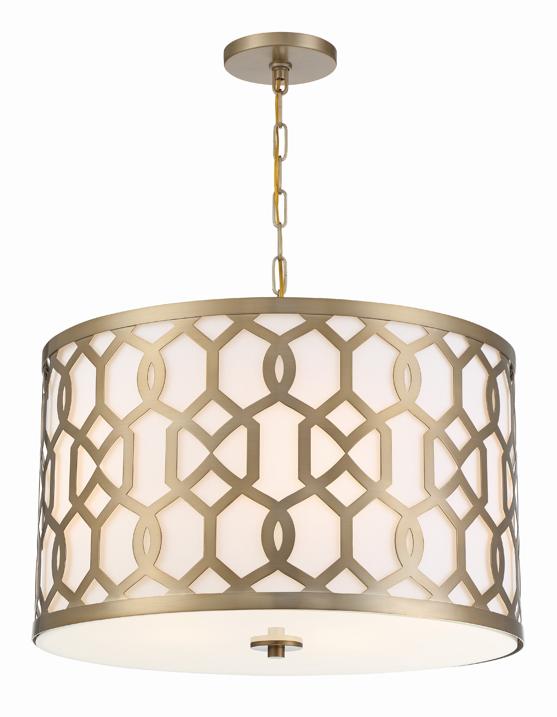 Crystorama Jennings 2266-AG – 24.25 Inch – 5 Light – Pendant Light – Aged Brass – Dry Rated