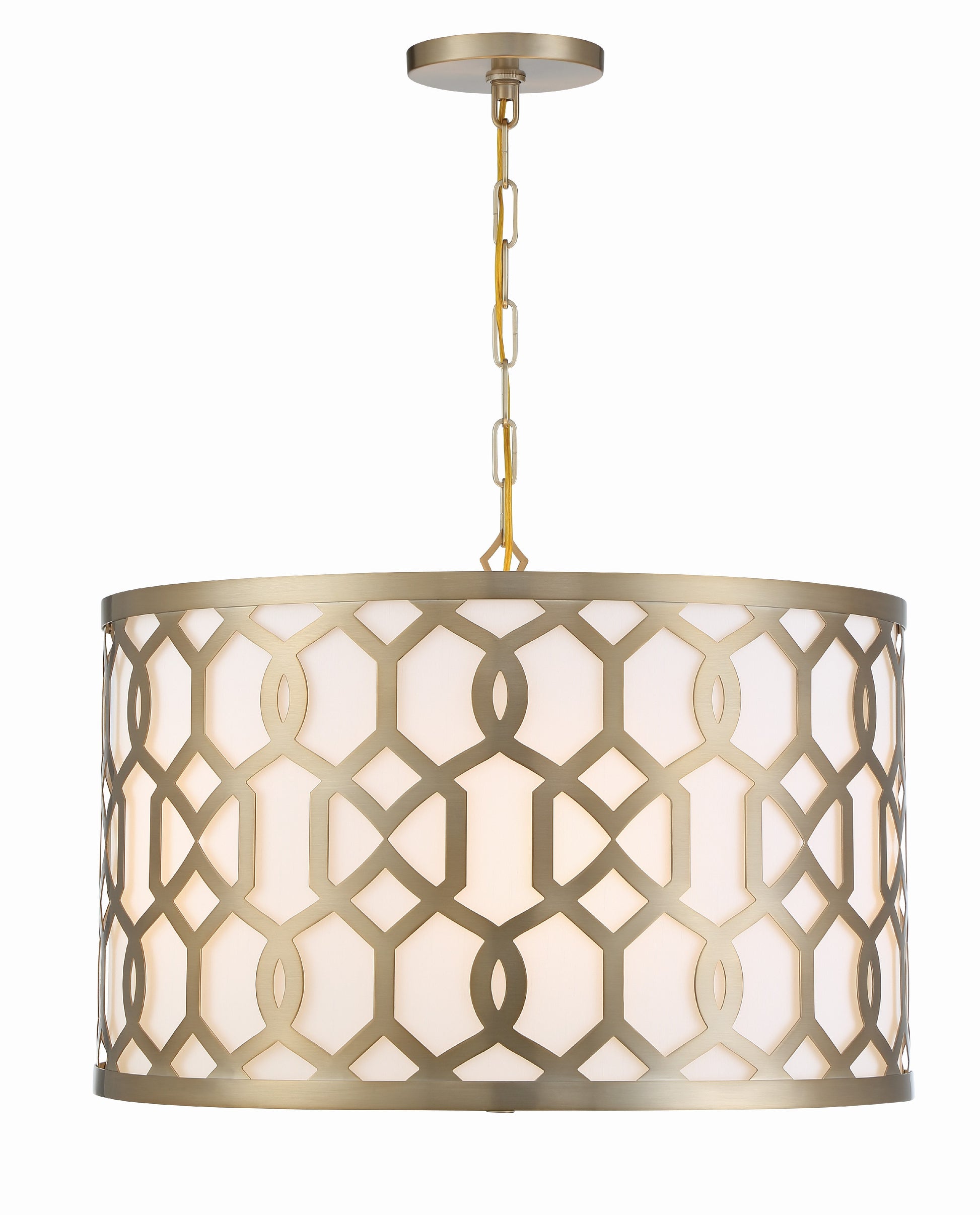 Crystorama Jennings 2266-AG – 24.25 Inch – 5 Light – Pendant Light – Aged Brass – Dry Rated