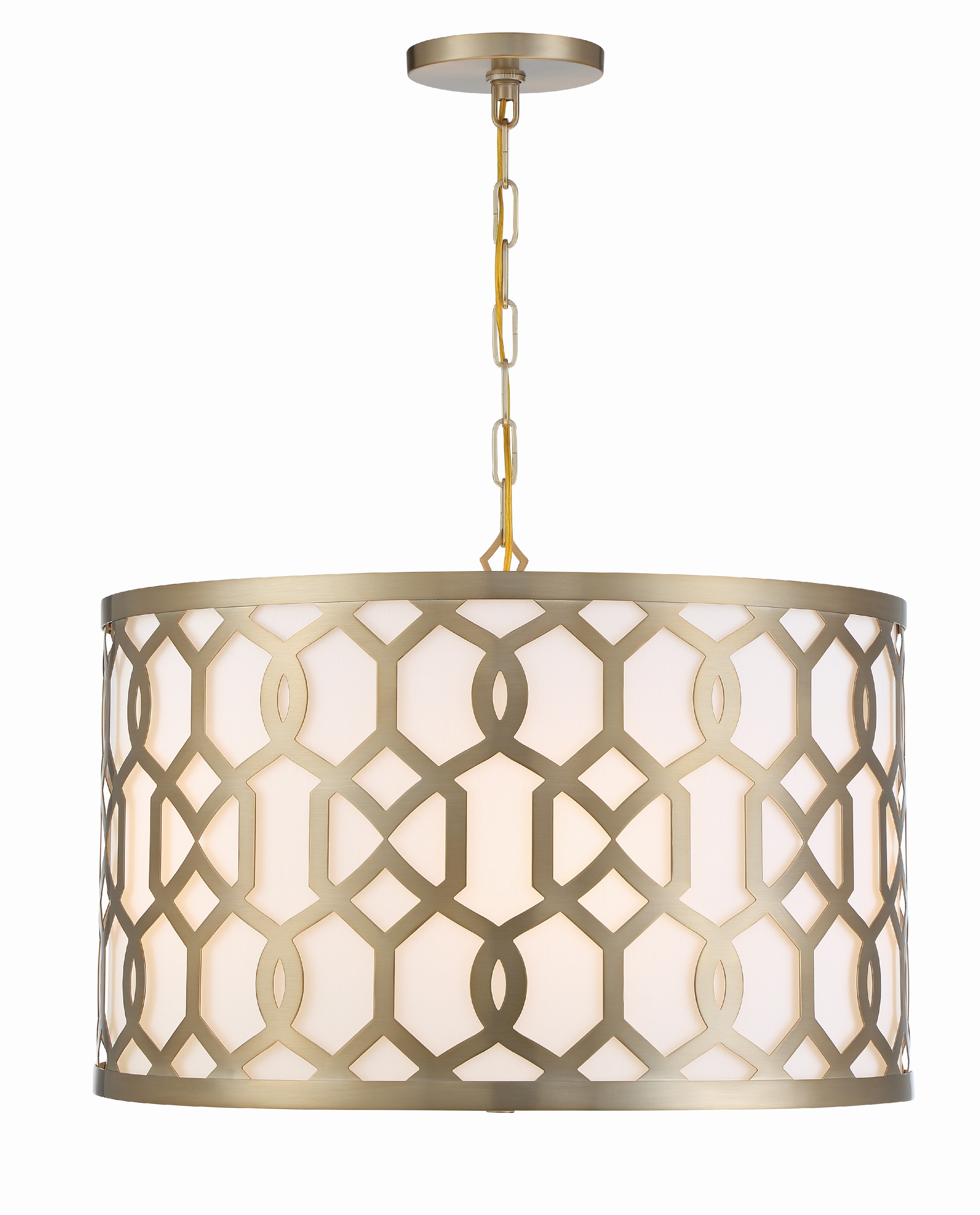 Crystorama Jennings 2266-AG – 24.25 Inch – 5 Light – Pendant Light – Aged Brass – Dry Rated
