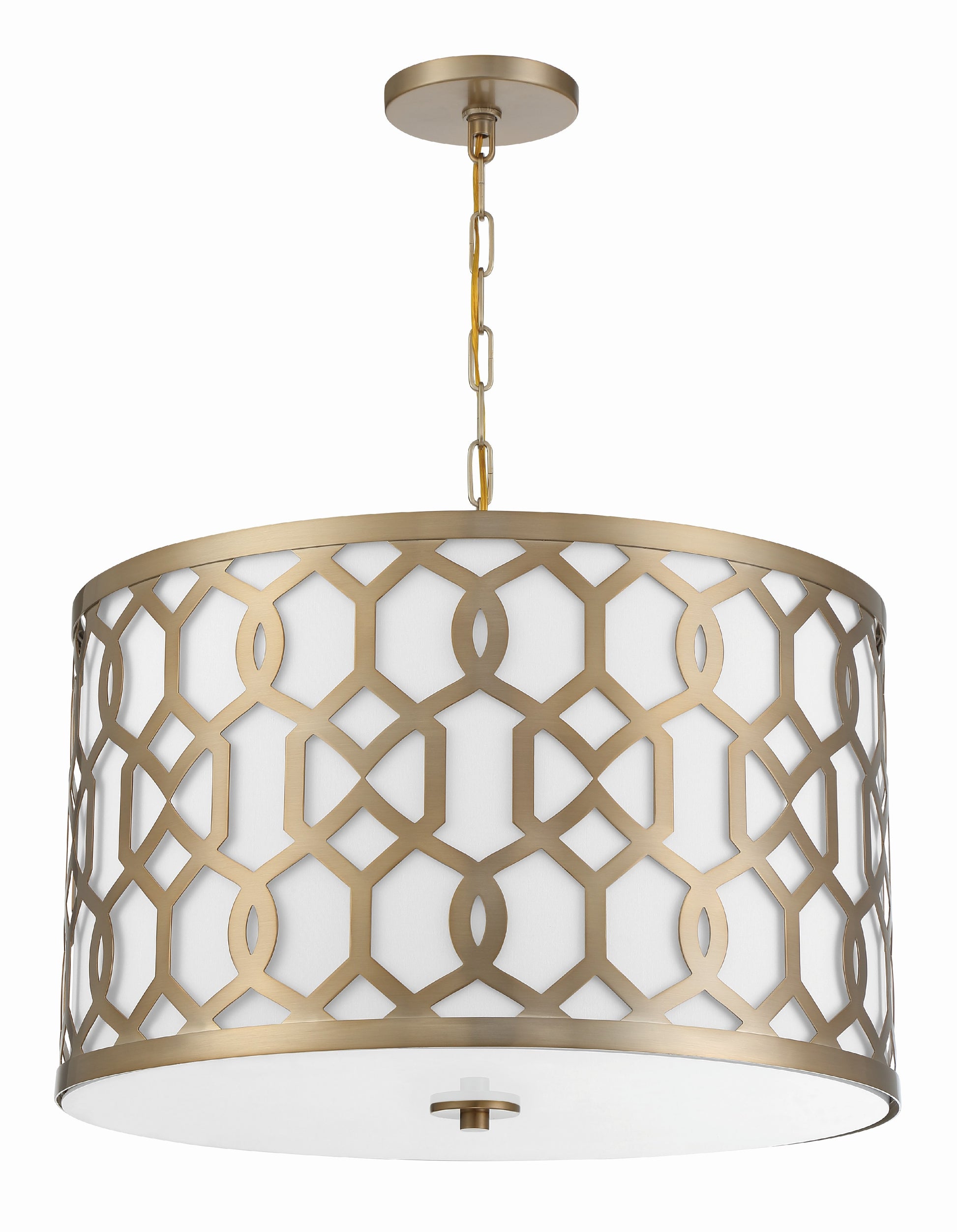 Crystorama Jennings 2266-AG – 24.25 Inch – 5 Light – Pendant Light – Aged Brass – Dry Rated