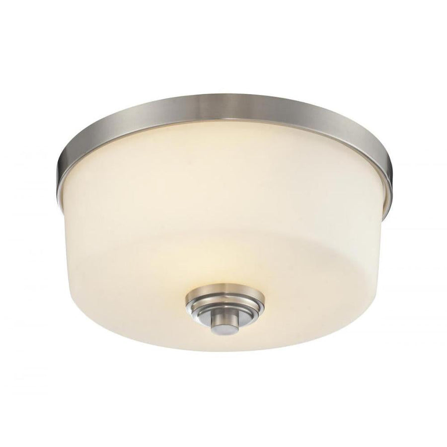 2 Light Flush Mount Light-Matte Opal