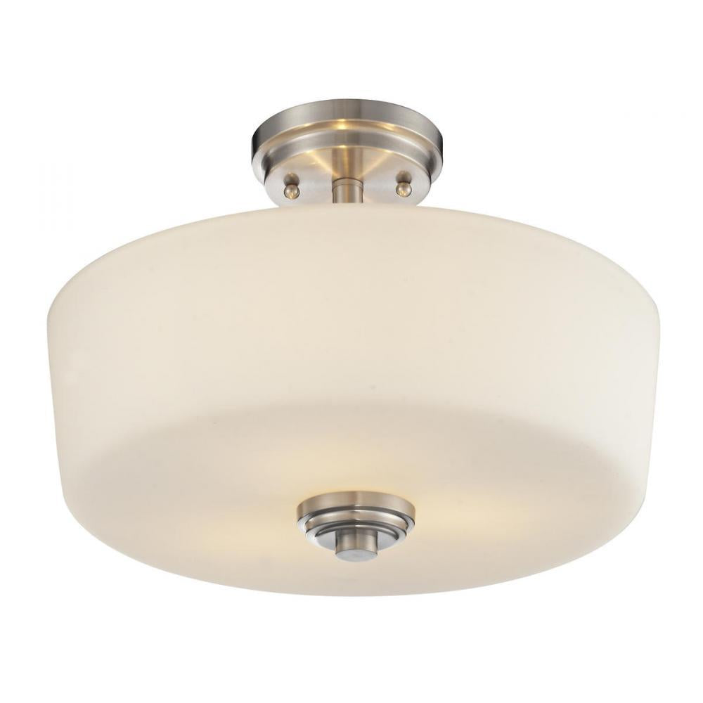 3 Light Semi Flush Mount Light-Matte Opal