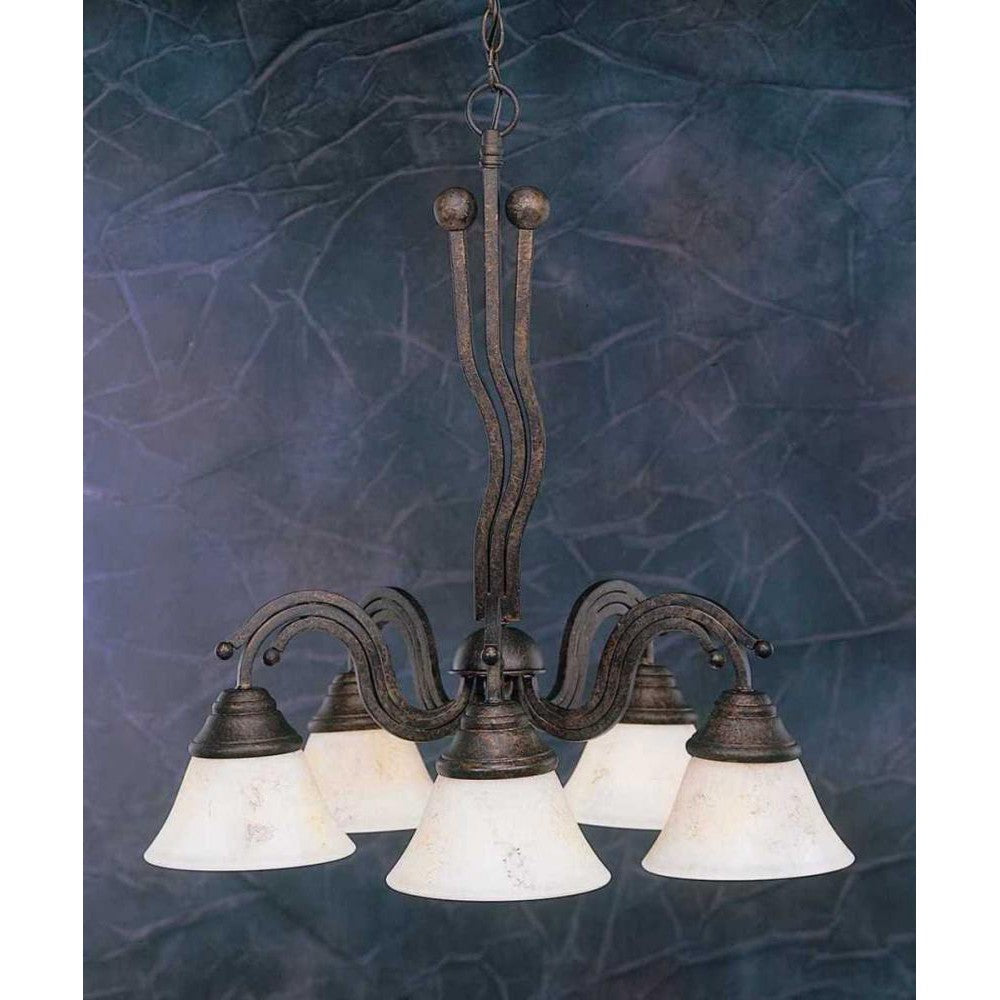 Toltec Company WAVE 227-BRZ-508 Chandelier Traditional - Bronze