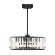 Janus 6-Light Fan D'Lier in Matte Black