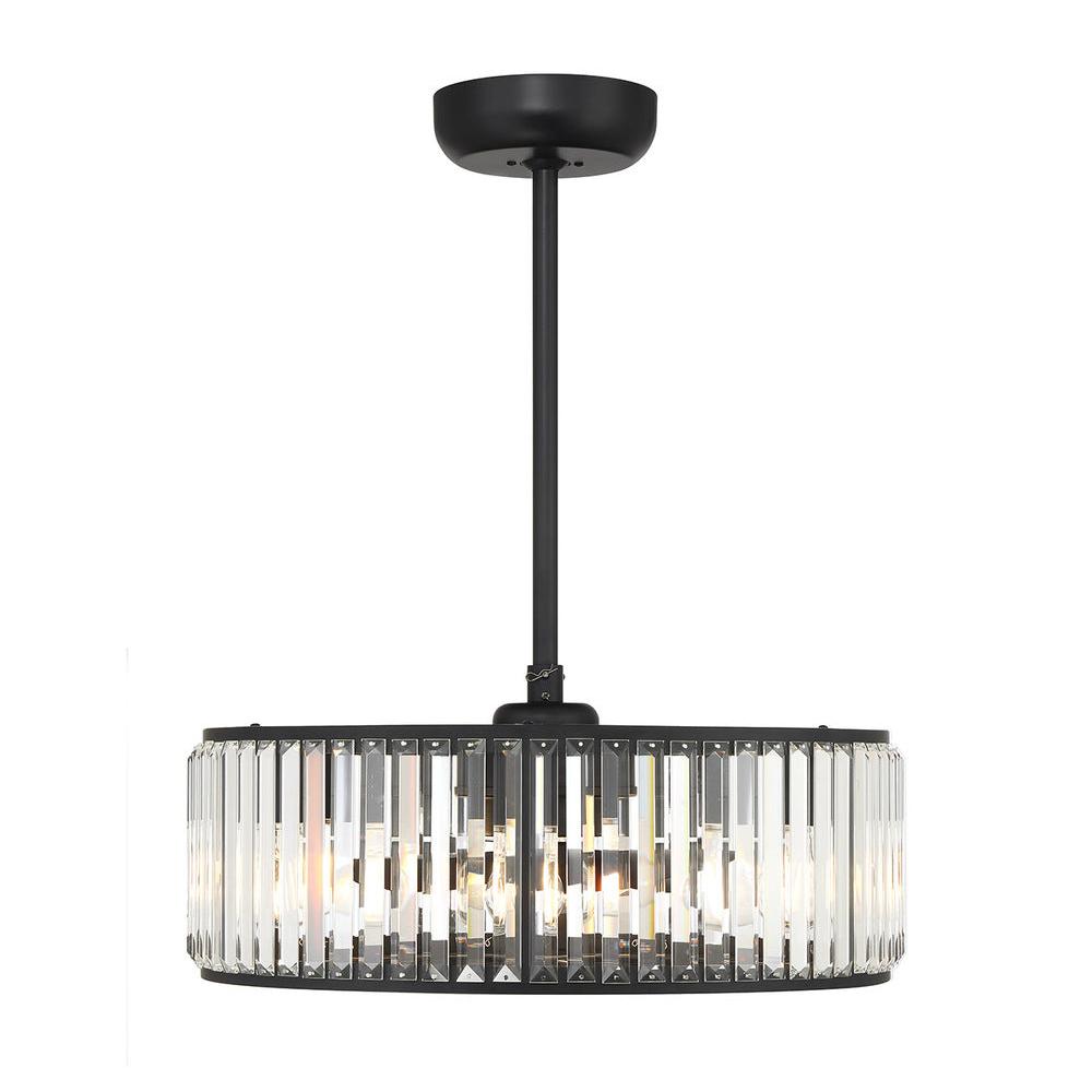 Janus 6-Light Fan D'Lier in Matte Black