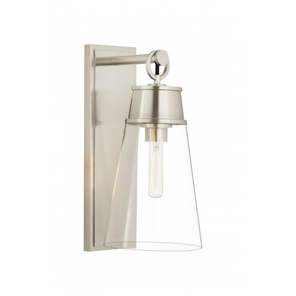 1 Light Wall Sconce-Clear