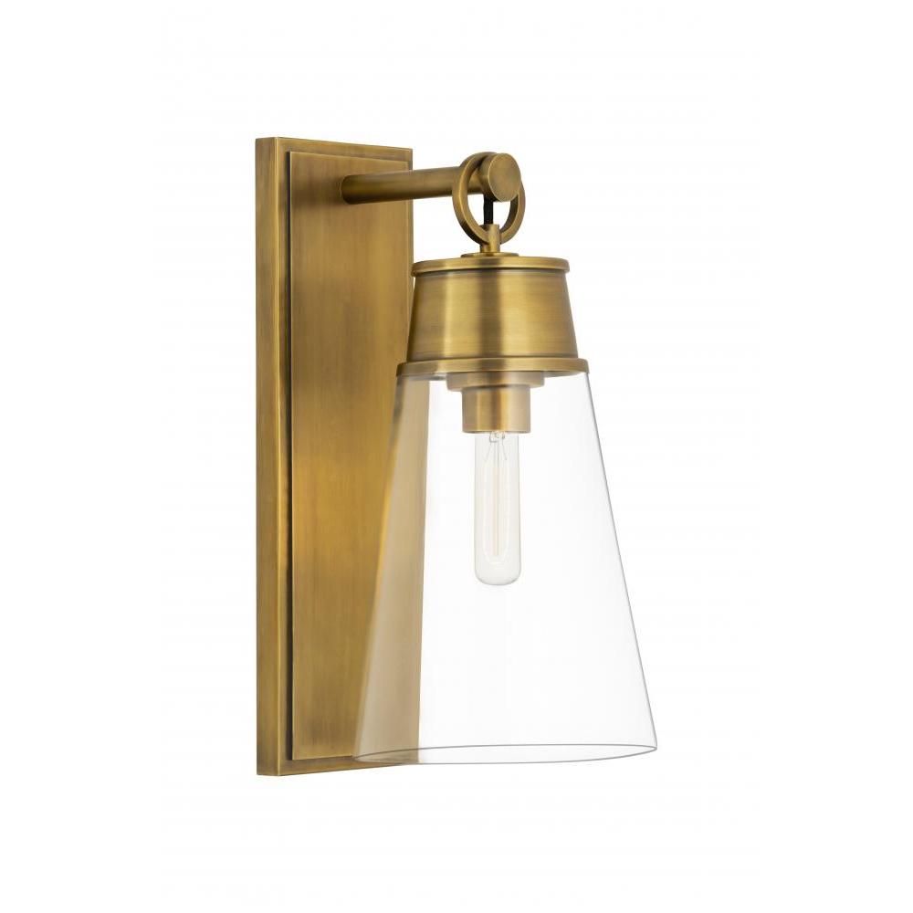 1 Light Wall Sconce-Clear