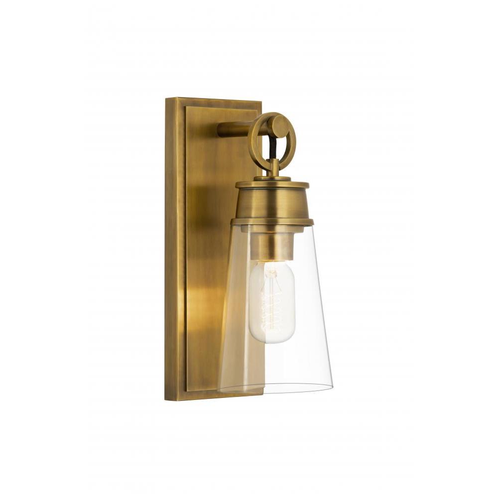 1 Light Wall Sconce-Clear