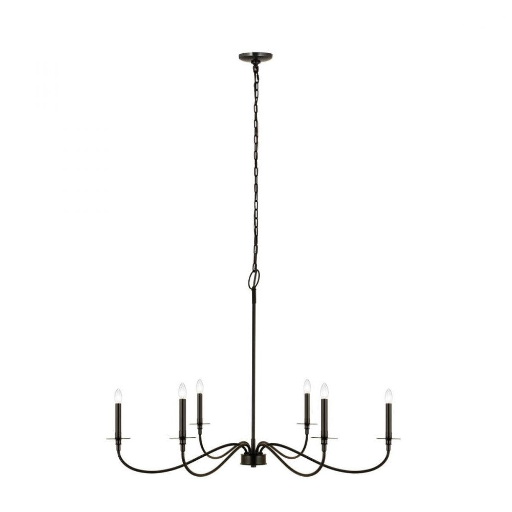 Z-Lite Lighting 2301-42MB Candelabra Chandelier 6 Light Americana - Black