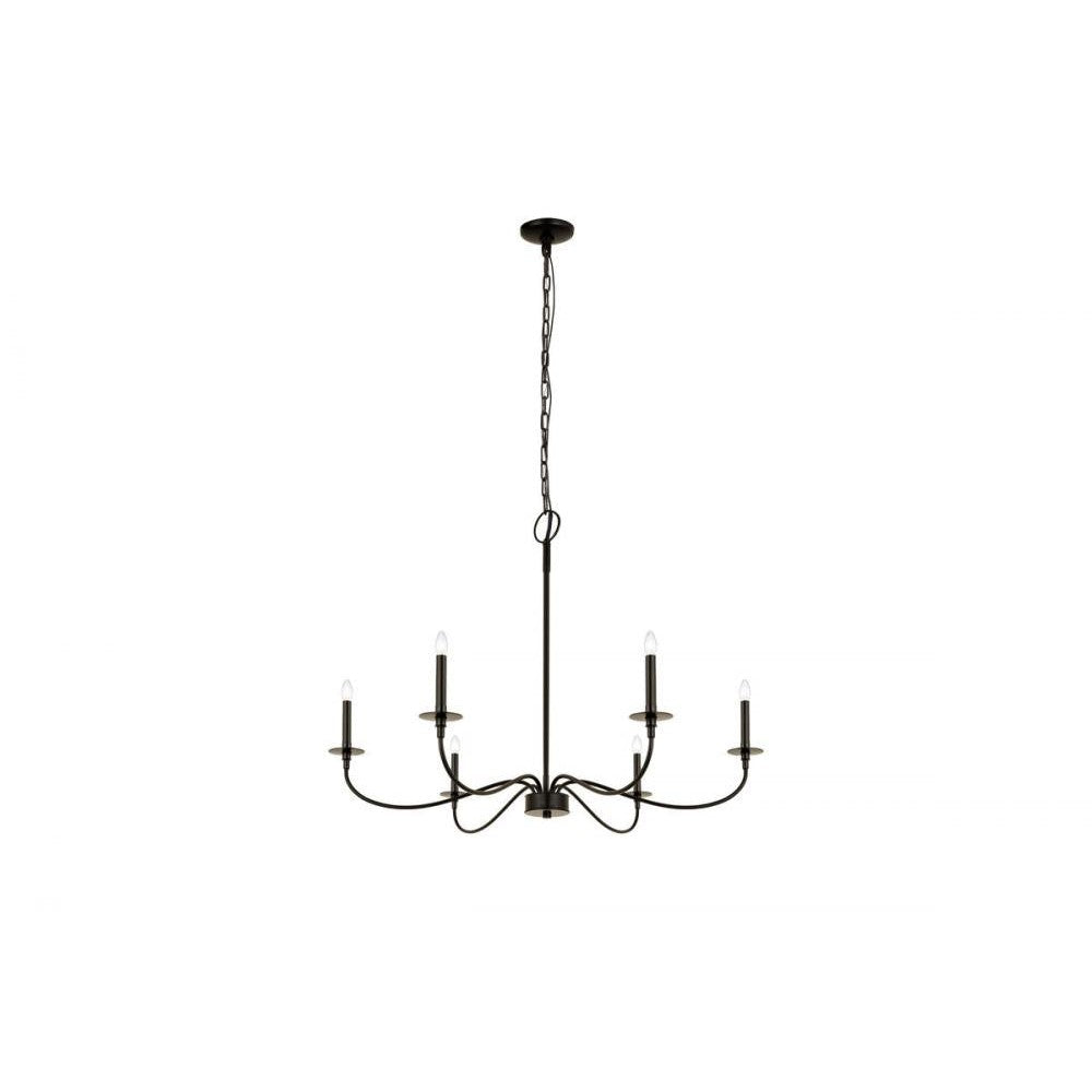 Z-Lite Lighting 2301-42MB Candelabra Chandelier 6 Light Americana - Black