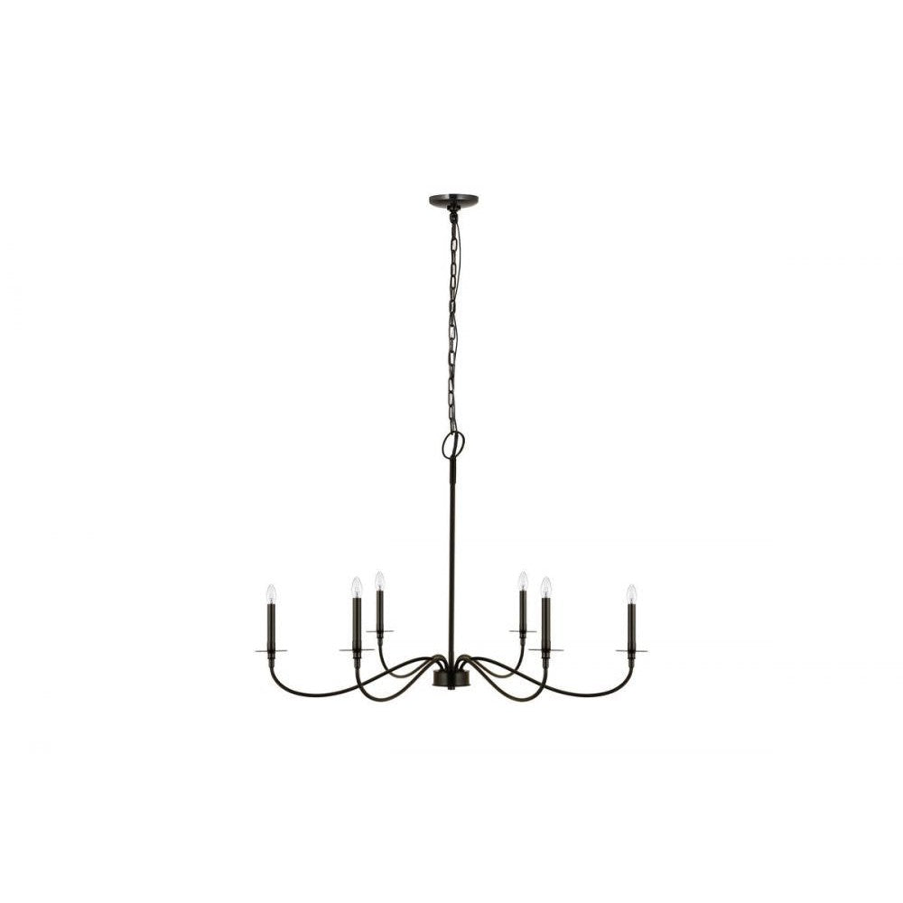 Z-Lite Lighting 2301-42MB Candelabra Chandelier 6 Light Americana - Black