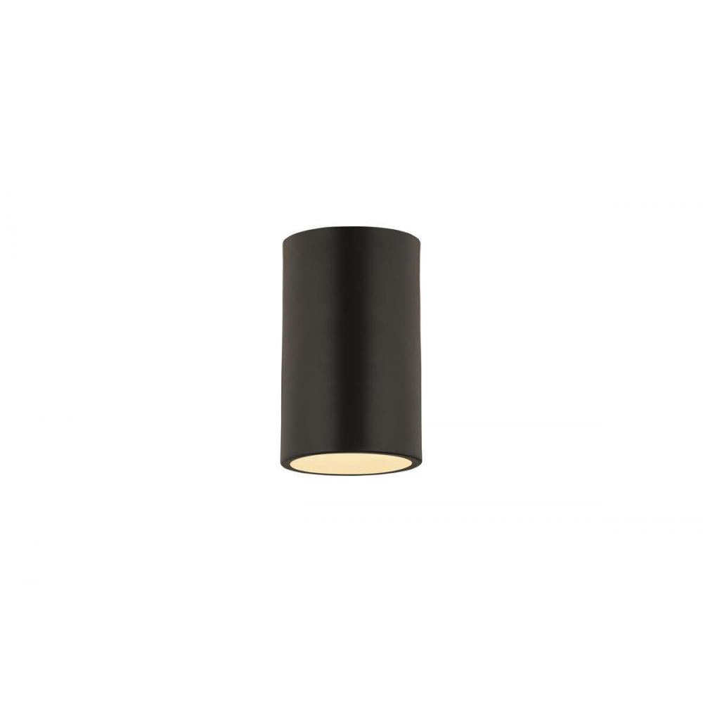 1 Light Flush Mount Light-Matte Black