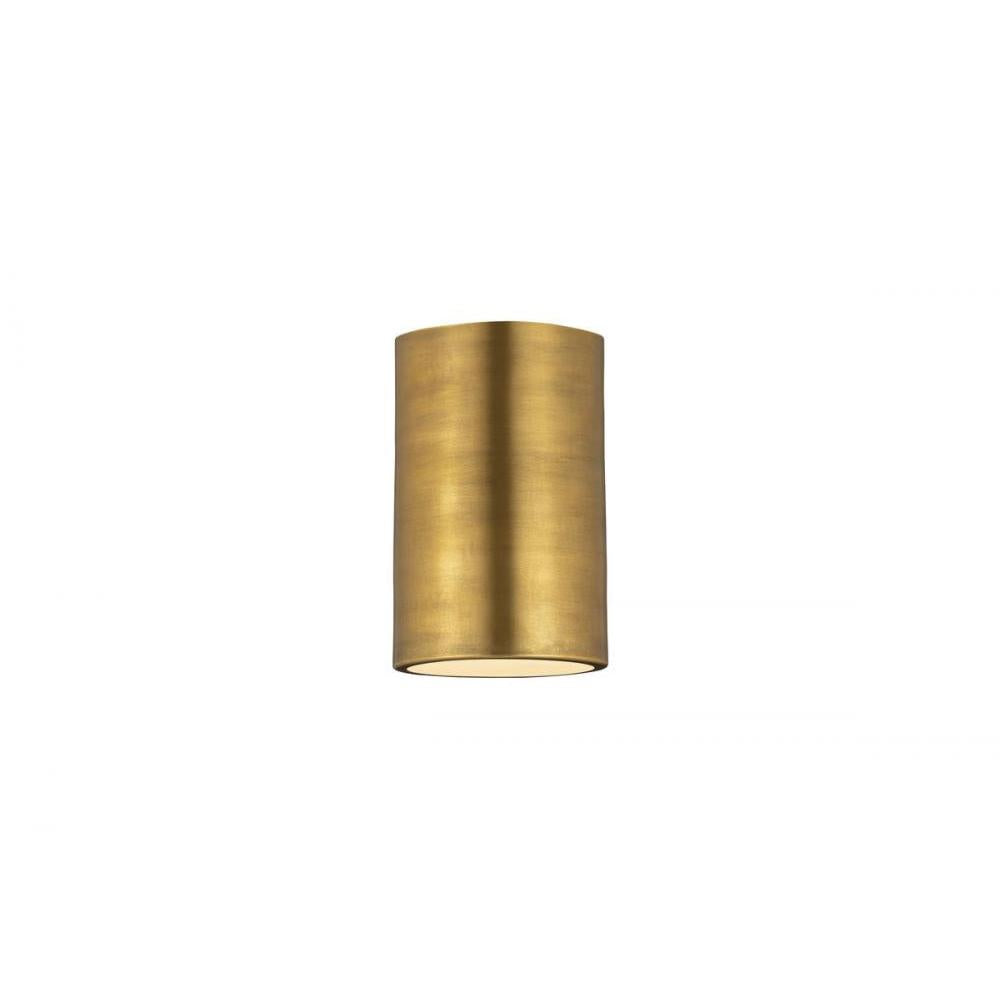 1 Light Flush Mount Light-Rubbed Brass