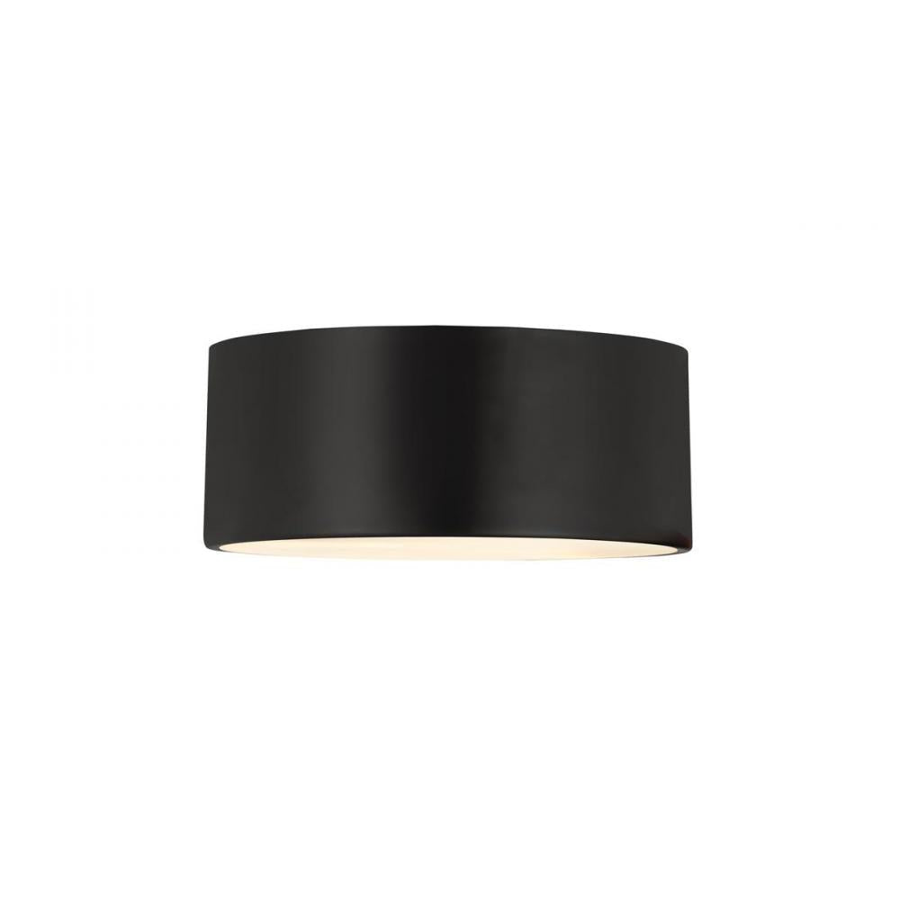 2 Light Flush Mount Light-Matte Black