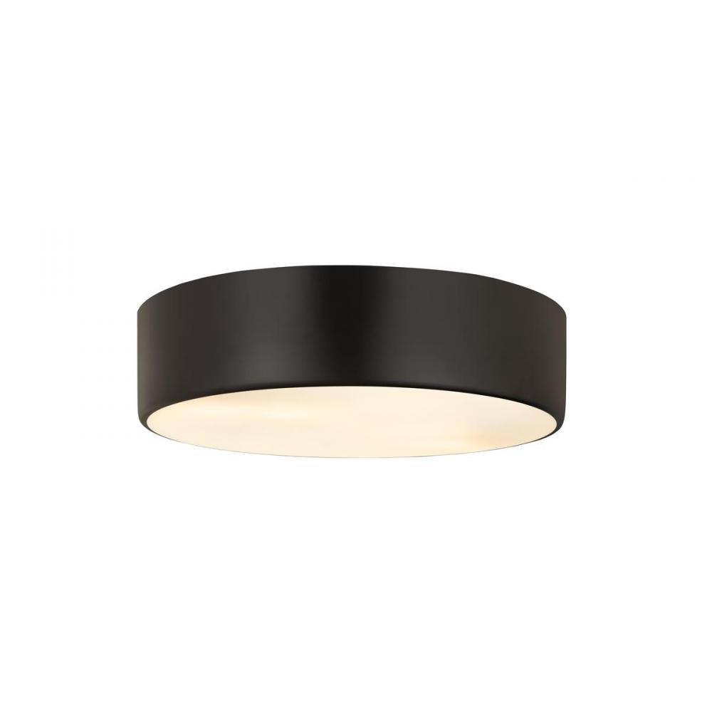 3 Light Flush Mount Light-Matte Black