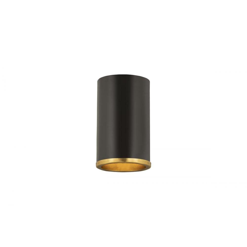 1 Light Flush Mount Light-Matte Black