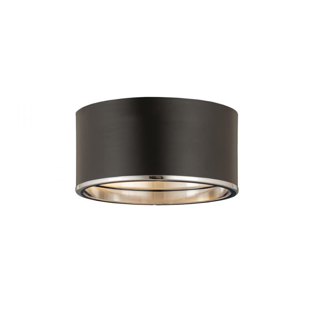 2 Light Flush Mount Light-Matte Black