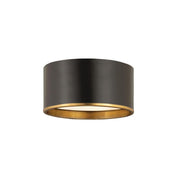 2 Light Flush Mount Light-Matte Black