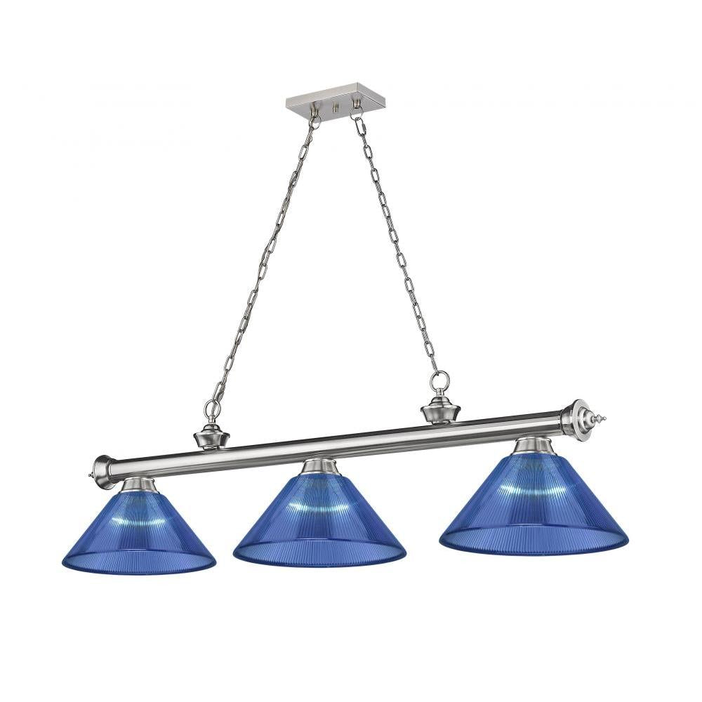 3 Light Billiard Table Light -Dark Blue