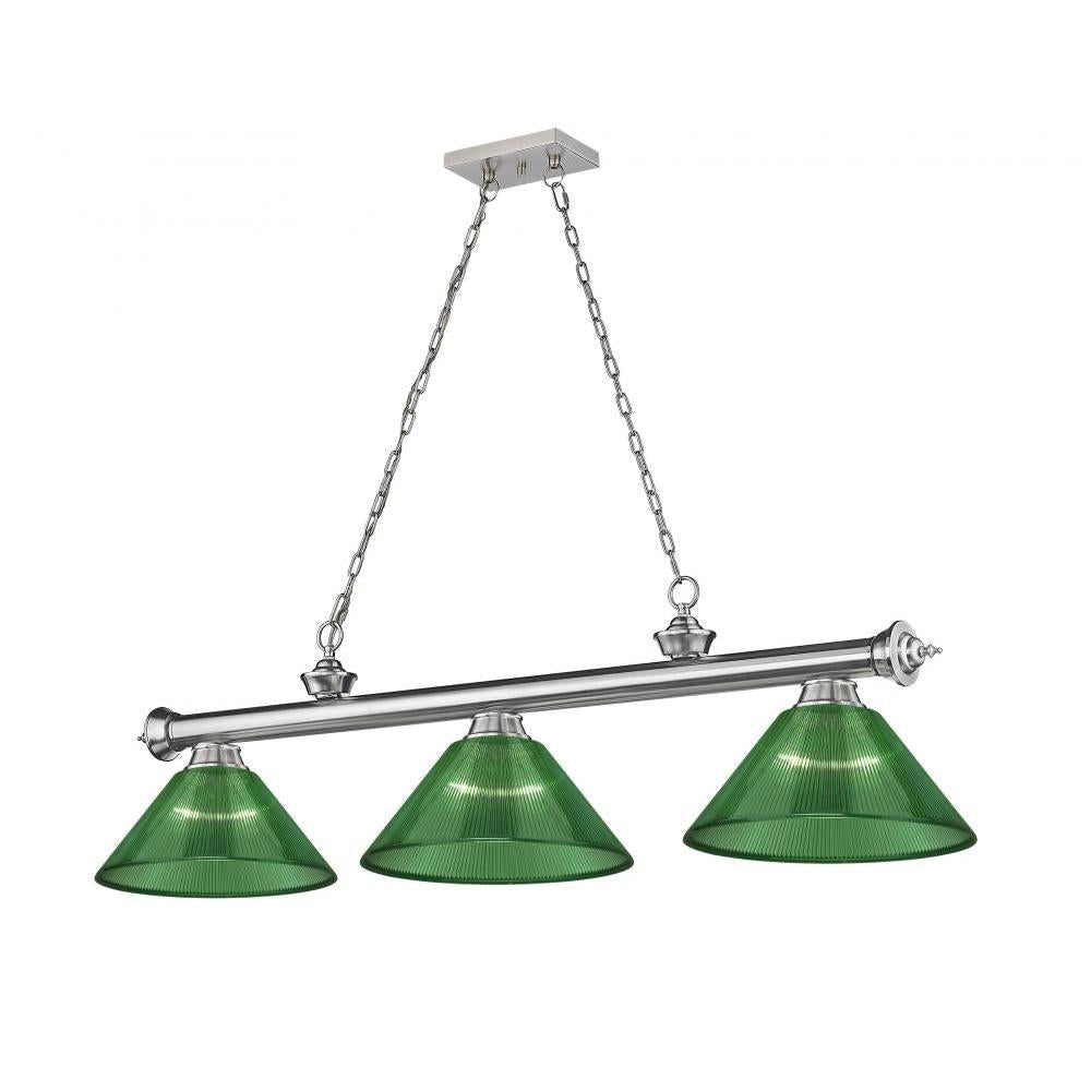 3 Light Billiard Table Light -Green
