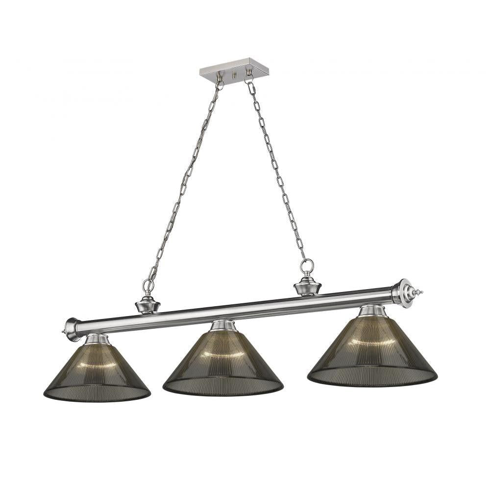 3 Light Billiard Table Light -Smoke