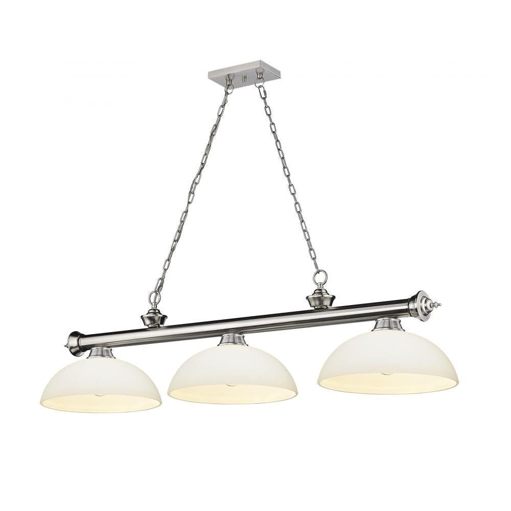 3 Light Billiard Table Light -Matte Opal