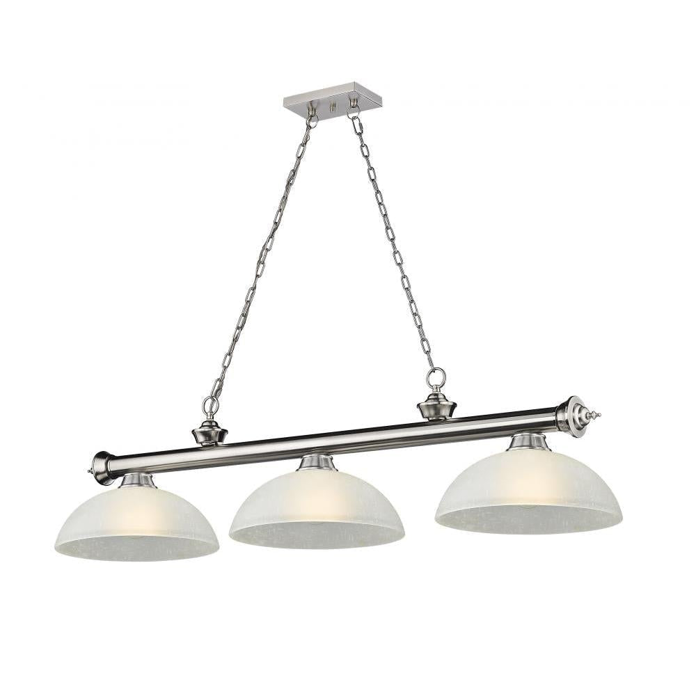 3 Light Billiard Table Light -White Linen
