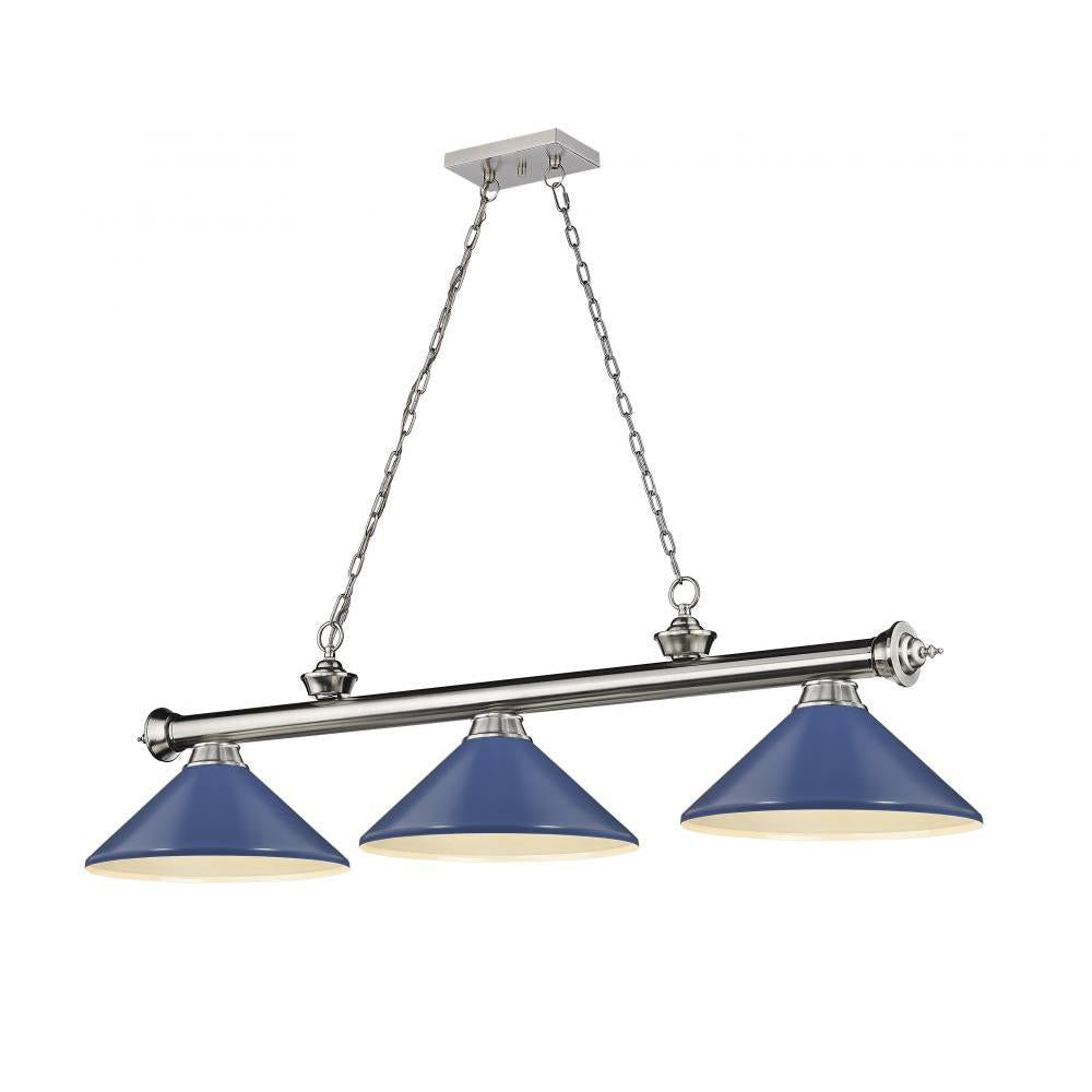 3 Light Billiard Table Light -Navy Blue