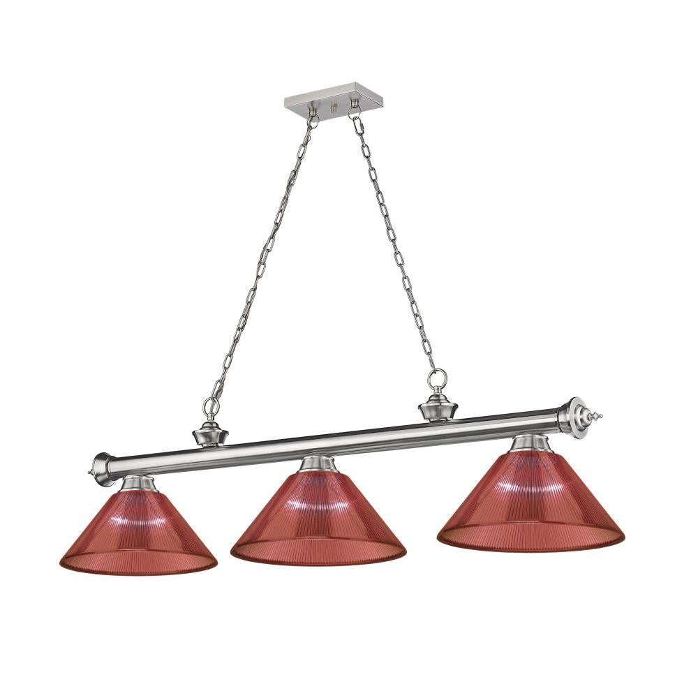 3 Light Billiard Table Light -Red