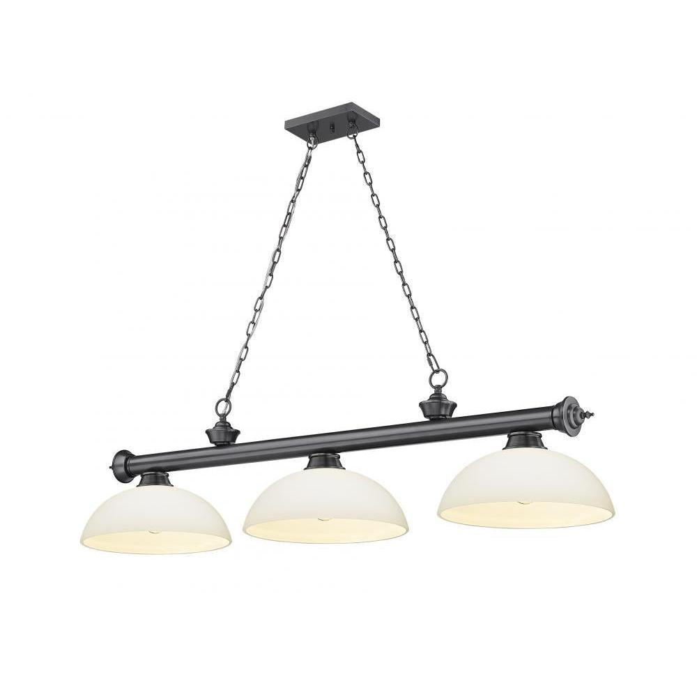 3 Light Billiard Table Light -Matte Opal