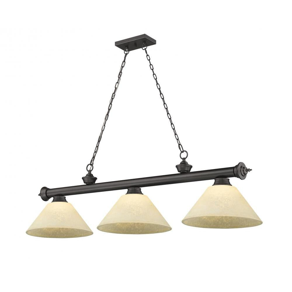 3 Light Billiard Table Light -Golden Mottle