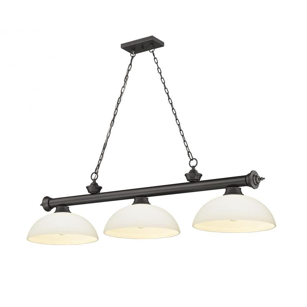 3 Light Billiard Table Light -Matte Opal