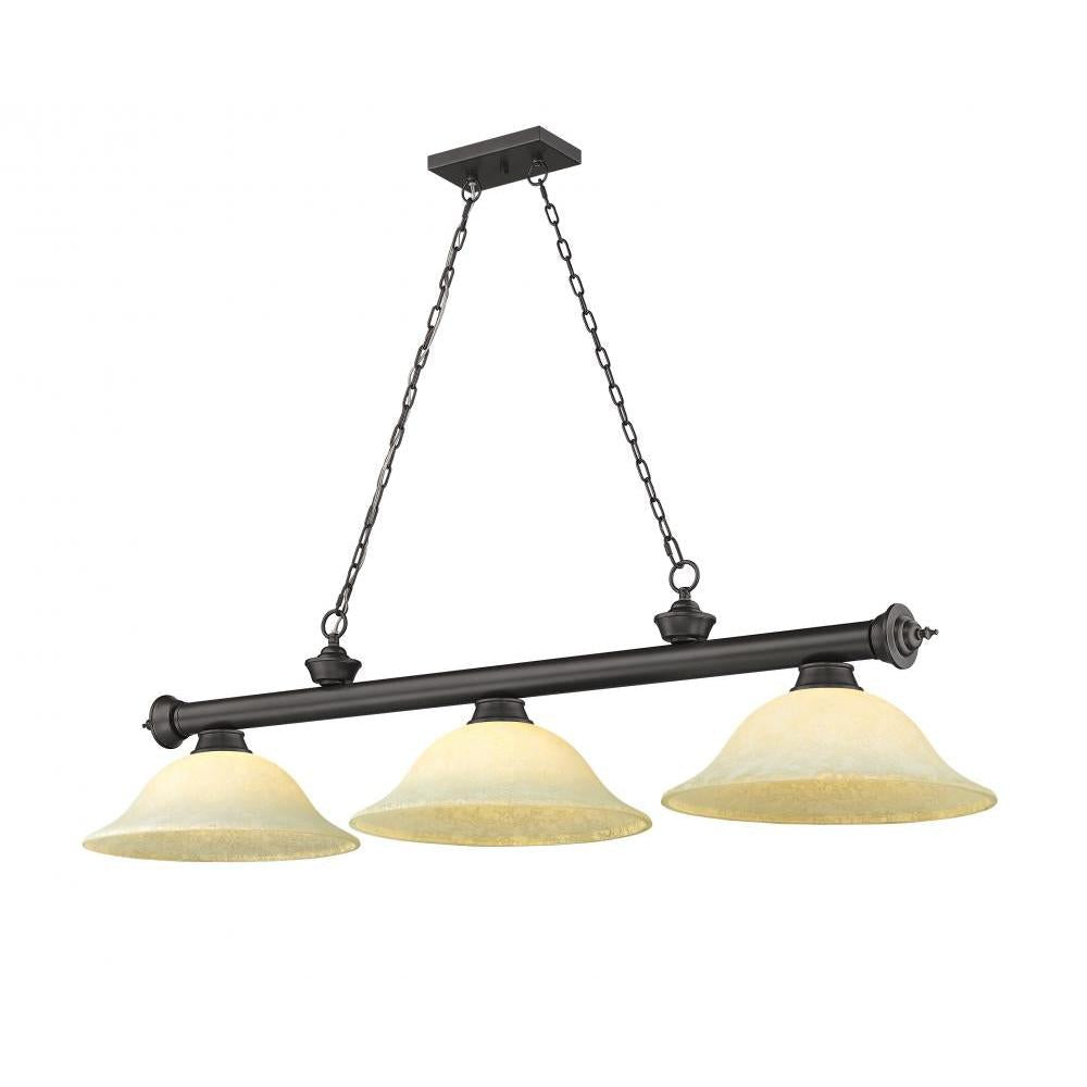 3 Light Billiard Table Light -Golden Mottle