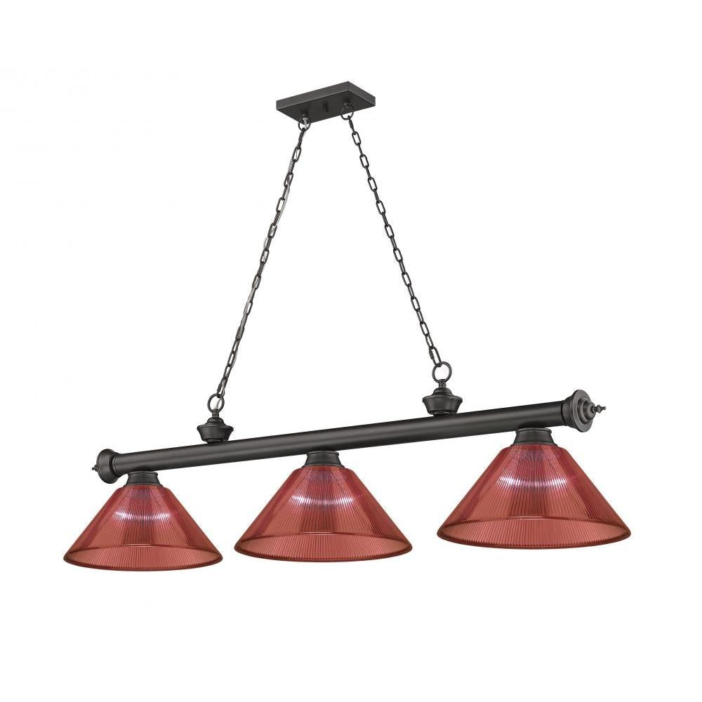 3 Light Billiard Table Light -Red